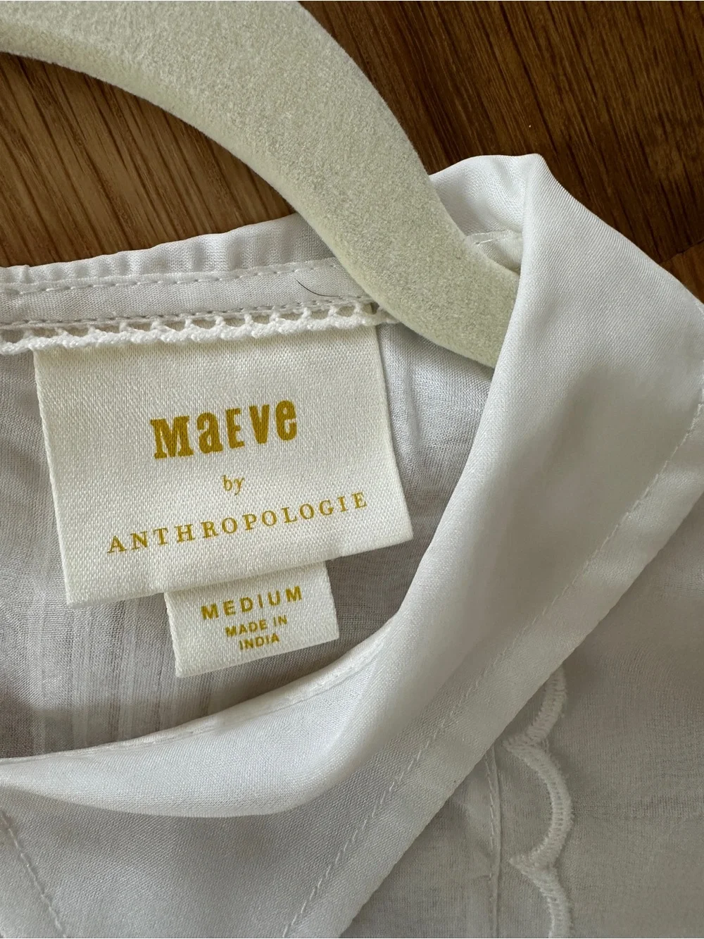 Maeve by Anthropologie Ladies Peter Pan Collar Puff Sleeve Sheer Top